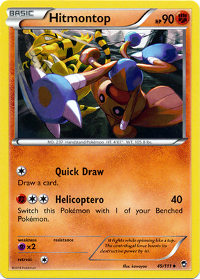 Pokemon Trading Card Game Hitmontop 49/111 Uncommon XY Furious Fists