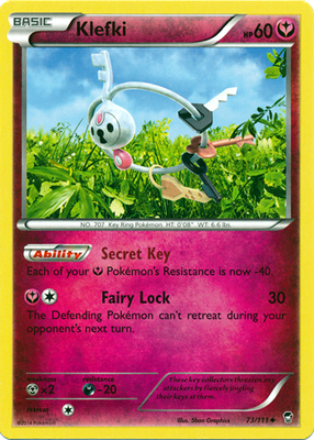 Pokemon Trading Card Game Klefki 73/111 Uncommon XY Furious Fists
