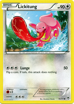 Pokemon Trading Card Game Lickitung 78/111 Common XY Furious Fists