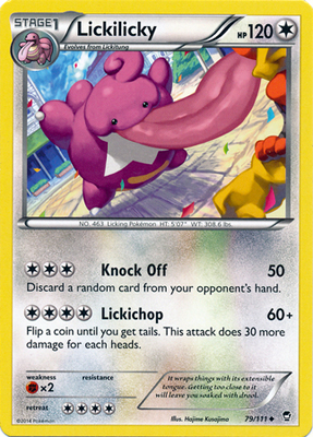 Pokemon Trading Card Game Lickilicky 79/111 Uncommon XY Furious Fists