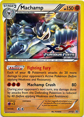Pokemon Trading Card Game MACHAMP PRE RELEASE XY13 Holo XY Furious Fists