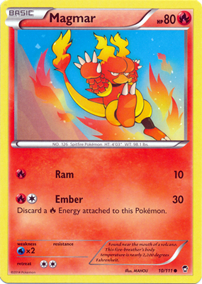 Pokemon Trading Card Game Magmar 10/111 Common XY Furious Fists