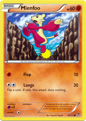 Pokemon Trading Card Game Mienfoo 56/111 Common XY Furious Fists