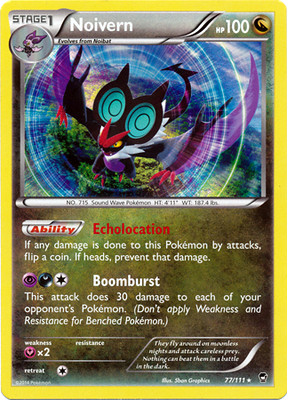 Pokemon Trading Card Game Noivern 77/111 Holo Rare XY Furious Fists