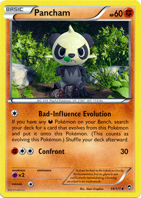 Pokemon Trading Card Game Pancham 59/111 Uncommon XY Furious Fists