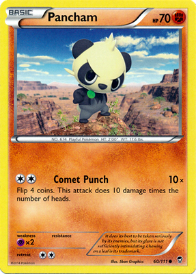 Pokemon Trading Card Game Pancham 60/111 Common XY Furious Fists