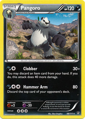 Pokemon Trading Card Game Pangoro 68/111 Rare XY Furious Fists