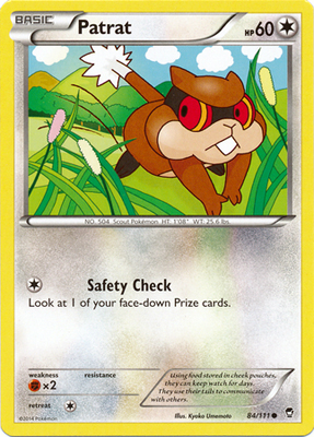 Pokemon Trading Card Game Patrat 84/111 Common XY Furious Fists