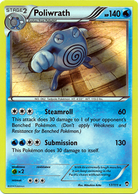 Pokemon Trading Card Game Poliwrath 17/111 Holo Rare XY Furious Fists