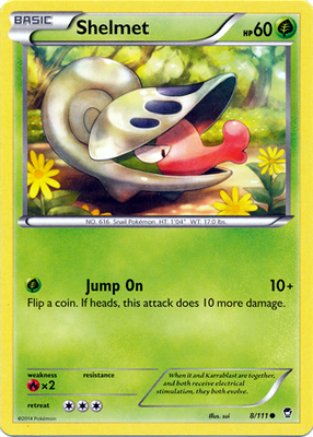 Pokemon Trading Card Game Shelmet 8/111 Common XY Furious Fists