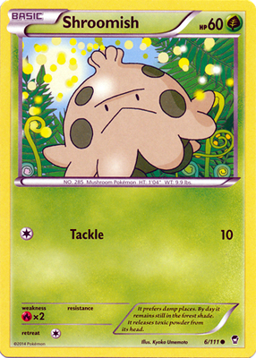 Pokemon Trading Card Game Shroomish 6/111 Common XY Furious Fists