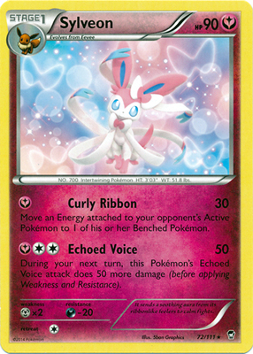 Pokemon Trading Card Game Sylveon 72/111 Rare XY Furious Fists