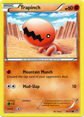 Pokemon Trading Card Game Trapinch 53/111 Common XY Furious Fists