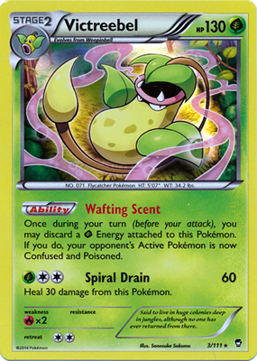 Pokemon Trading Card Game Victreebel 3/111 Holo Rare XY Furious Fists