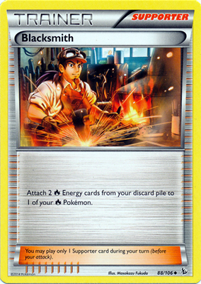 Pokemon Trading Card Game Blacksmith 88/106 Uncommon Trainer XY Flashfire Pokemon
