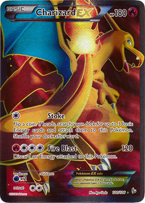 Pokemon Trading Card Game Charizard EX 100/106 FULL ART Holo XY Flashfire Pokemon
