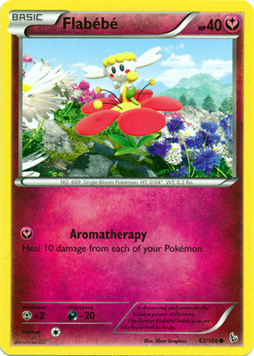 Pokemon Trading Card Game Flabebe 62/106 Common XY Flashfire Pokemon