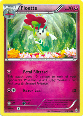 Pokemon Trading Card Game Floette 65/106 Uncommon XY Flashfire Pokemon