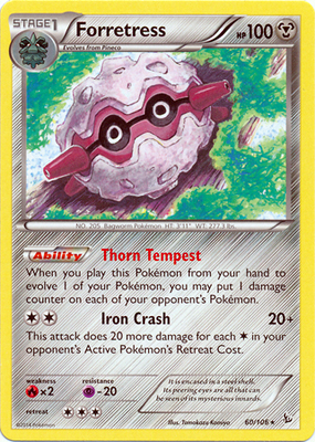 Pokemon Trading Card Game Forretress 60/106 Rare XY Flashfire Pokemon