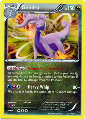 Pokemon Trading Card Game Goodra 74/106 Holo Rare XY Flashfire Pokemon