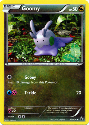 Pokemon Trading Card Game Goomy 72/106 Common XY Flashfire Pokemon