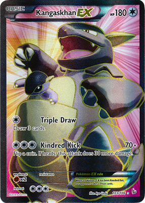 Pokemon Trading Card Game Kangaskhan EX 103/106 Full Art Ultra Rare Holo XY Flashfire Pokemon
