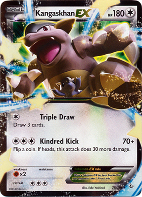Pokemon Trading Card Game Kangaskhan EX 78/106 Ultra Rare Holo XY Flashfire Pokemon