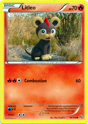 Pokemon Trading Card Game Litleo 18/106 Common XY Flashfire Pokemon