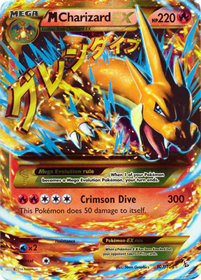 Pokemon Trading Card Game M Charizard EX 107/106 Full Art Ultra Rare Holo XY Flashfire Pokemon