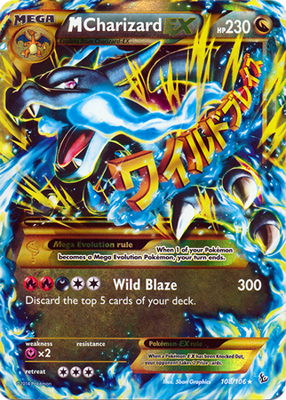 Pokemon Trading Card Game M Charizard EX 108/106 Full Art Ultra Rare Holo XY Flashfire Pokemon
