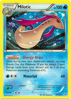 Pokemon Trading Card Game Milotic 23/106 Holo Rare XY Flashfire Pokemon