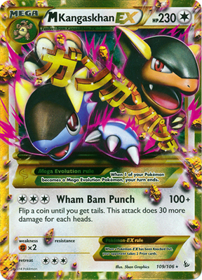 Pokemon Trading Card Game M Kangaskhan EX 109/106 Holo XY Flashfire Pokemon