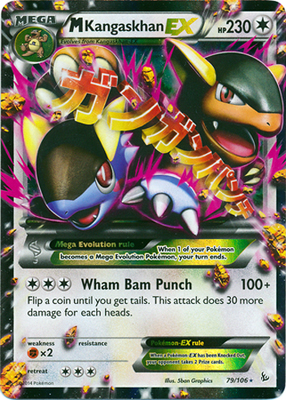 Pokemon Trading Card Game M Kangaskhan EX 79/106 Ultra Rare Holo XY Flashfire Pokemon