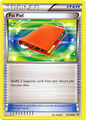 Pokemon Trading Card Game Pal Pad 92/106 Uncommon Trainer XY Flashfire Pokemon