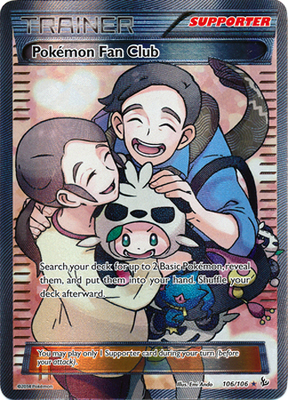 Pokemon Trading Card Game Pokemon Fan Club 106/106 Full Art Ultra Rare Holo XY Flashfire Pokemon