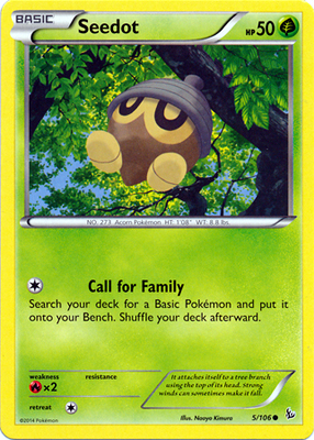 Pokemon Trading Card Game Seedot 5/106 Common XY Flashfire Pokemon