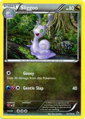Pokemon Trading Card Game Sliggoo 73/106 Uncommon XY Flashfire Pokemon