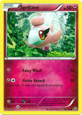 Pokemon Trading Card Game Spritzee 67/106 Common XY Flashfire Pokemon