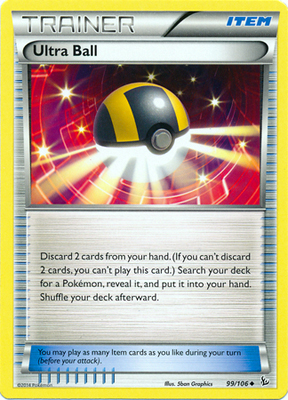 Pokemon Trading Card Game Ultra Ball 99/106 Uncommon Trainer XY Flashfire Pokemon