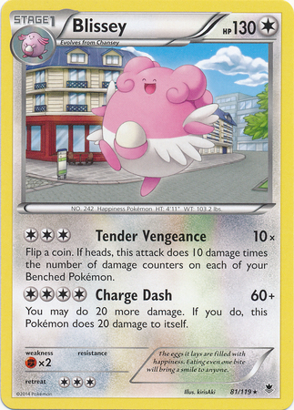 Pokemon Trading Card Game Blissey 81/119 Rare XY Phantom Forces