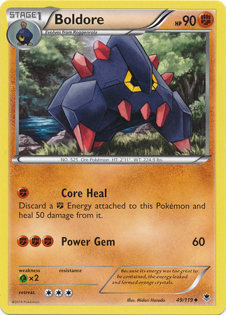Pokemon Trading Card Game Boldore 49/119 Uncommon