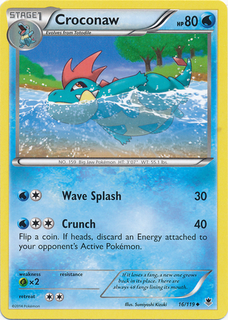 Pokemon Trading Card Game Croconaw 16/119 Uncommon