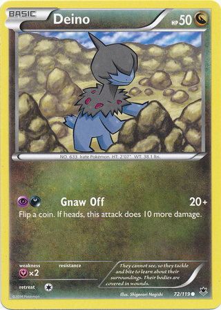 Pokemon Trading Card Game Deino 72/119 Common