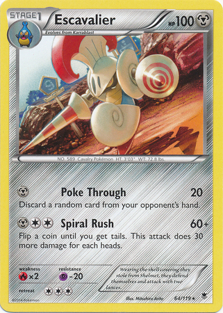 Pokemon Trading Card Game Escavalier 64/119 Rare XY Phantom Forces