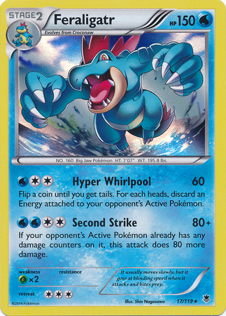 Pokemon Trading Card Game Feraligatr 17/119 Holo Rare XY Phantom Forces