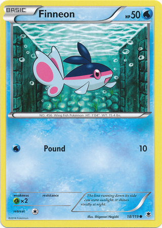 Pokemon Trading Card Game Finneon 18/119 Reverse Holo Common