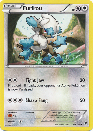Pokemon Trading Card Game Furfrou 90/119 Uncommon