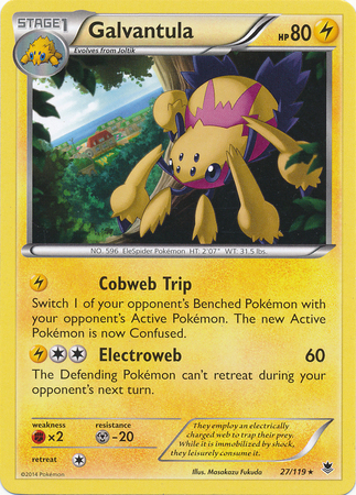 Pokemon Trading Card Game Galvantula 27/119 Rare XY Phantom Forces