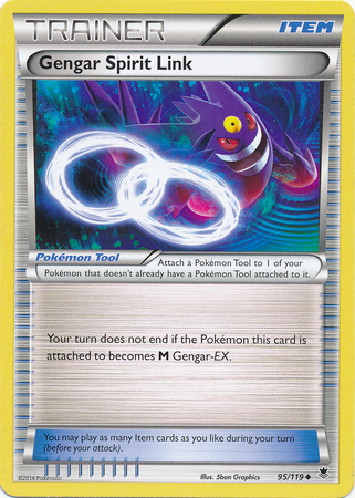 Pokemon Trading Card Game Gengar Spirit Link 95/119 Trainer Uncommon