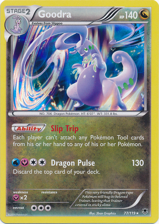 Pokemon Trading Card Game Goodra 77/119 Holo Rare XY Phantom Forces